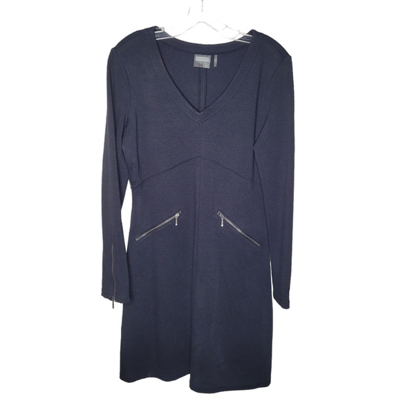 Athleta Dresses & Skirts - Athleta Celebration black Dress sz Med petite MP Ponte Knit Stretch long sleeve
